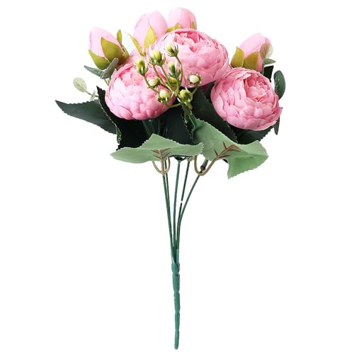 Artificial Peonies Flowers for Home Decor for Wedding Party Decor Pink - color: Pink
