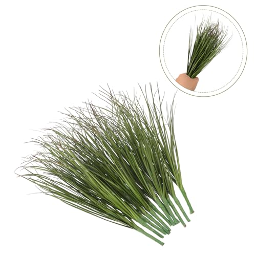 12Pcs Artificial Grass, 11.79in Fake Grass Artificial Shrub Plants, Tall Plants Greenery Stems Weed for Room Indoor Home, Patio, Vase, Restaurant Decoration