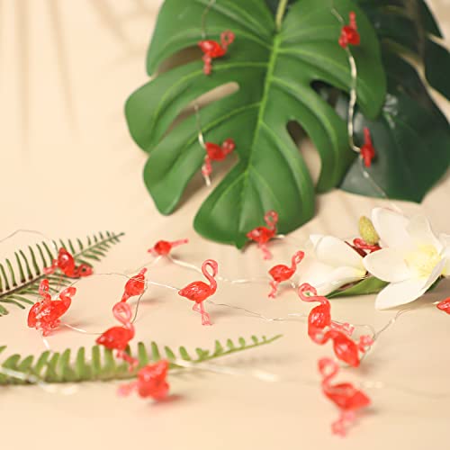 Pink Flamingo String Lights Battery Operated with Remote Fairy Lights 10ft 30LEDs USB Plug in Summer Tropic Themed Flamingo Decor Lights for Home Party Gifts Decorations - style: Flamingo