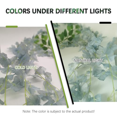 24 Pack Grey Wisteria Hanging Flowers Garland, 3.77 Feet Artificial Flower Vines, Fake Wisteria, Artificial Vines Hanging Garland for Backdrop Outdoor Yard Garden Decor - color: Grey, size: 24 PCS