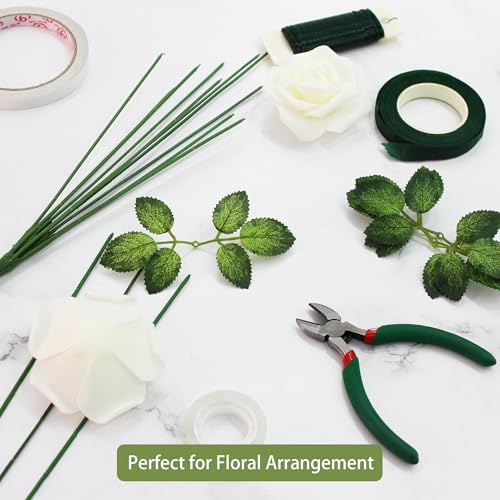 100 Pcs Artificial Flowers Green Leaf Bulk Faux Greenery Silk Fake Rose Leaves Bouquet Garland Wreath Floral Arrangement Supplie DIY Craft (6 Small-Leaf Green) - color: 03. 6 Small-leaf Green