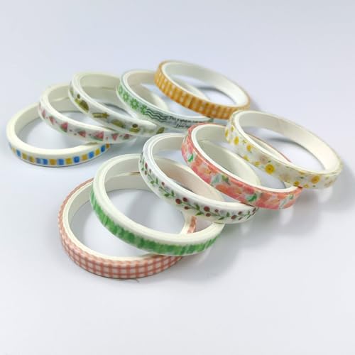 20 Rolls Washi Tape Set,Floral Washi Tape for Journaling, Assorted Sizes (Floral B) - color: Floral B