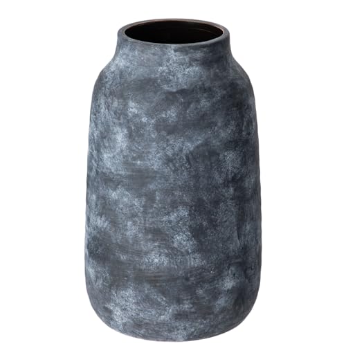 Briful Ceramic Flowers Vase Home Decor, Kitchen Dining Farmhouse Table Vases, Rustic Vintage Living Room Bathroom Bedroom Decorations for Office Coffee Desk Fireplace Shelf Mantel (9.6” Tall) - color: Lightslategray, size: 9.6 Inch