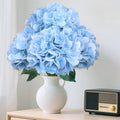 4PCS Blue Hydrangea Artificial Flowers 25" Real Touch Flowers Bouquets, Faux Floral Arrangements for Home Table Centerpieces Party Floral Arrangements - color: Blue