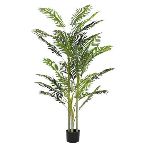 Christopher Knight Home Alene Set of 2 78.5''H Artificial Tree Indoor, Artificial Palm Tree with Nursery Pot, Tropical Style Faux Tree with Black Plastic Pot, Artificial Plant for Home Decor, Green - color: Green/78.5''h