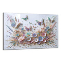 DAIFURONGE Butterfly Tempered Glass Backsplash for Kitchen, 30" x18'' | Frameless,Easy to Clean - size: 30"L x 18"W