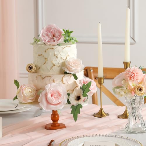 Garisey Artificial Flowers Combo for DIY Wedding Bouquets Combo Centerpieces Arrangements Party Bridal Baby Shower Home Decorations-Blush Pink - color: Blush Pink