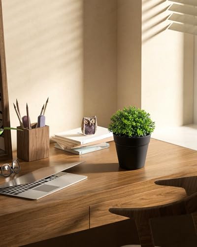 Fake Eucalyptus Potted Artificial Plant – Small Faux Eucalyptus for Desk, Bathroom, Shelf, or Home Decor, Realistic Greenery for Farmhouse, Office & Kitchen Decoration PA-013 - size: PA-013