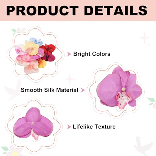 uxcell 10 Pcs Artificial Orchid Flower Heads, Fake Butterfly Orchid Heads Bulk Artificial Flowers for DIY Wedding Bouquets Centerpieces Party Home Decorations, Purple - color: Purple