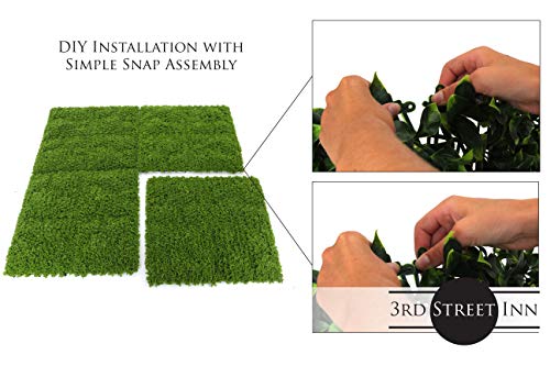 3rd Street Inn Artificial Greenery Wall Panels for Privacy - 12-Pack - color: Moss