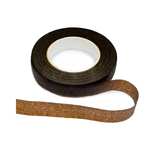 BEADNOVA Floral Tape 1/2inch Flower Tape Brown Floral Tape for Bouquets Floral Arranging Stem Wrap Craft (Brown, 30yards) - color: Brown