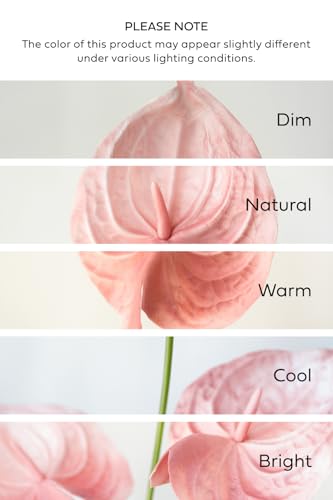 Ling's moment Artificial Anthurium Plants, 8pcs Shabby Blush Foam Filler Flower, Pink Faux Greenery Stems for DIY Wedding Bouquets Centerpieces Arrangements Bridal Shower Party Home Decorations - color: Pk-shabby Blush