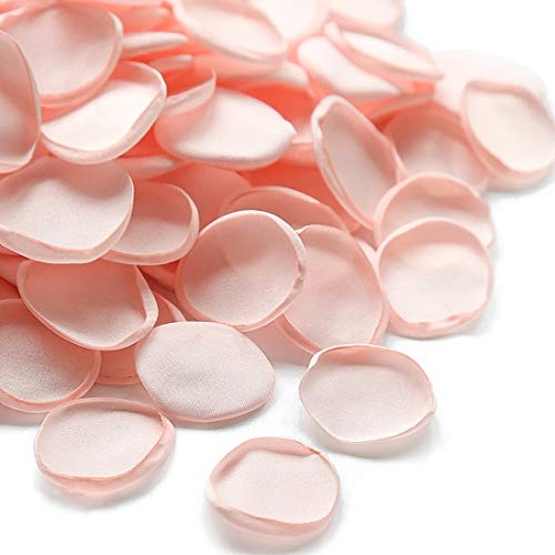 Floroom 500pcs Rose Petals Blush Faux Silk Flower Petals for Wedding Flower Girl Basket Pink Aisle Scatter Dinner Table Centerpieces Party Confetti Bridal Shower Romantic Night Decoration - color: Blush, size: 500pcs