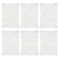 BLOSMON Flower Wall Panel Backdrop - 6 Pcs 24 x 16 Inch White Artificial Hydrangea Floral Backdrop for Wedding Party Baby Bridal Shower Decor, Hanging Fake Silk Flower Backdrop Decoration | 24 x 16 Inch Floral Wall for Wedding Party Baby Bridal Shower Dec
