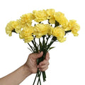 10 Stem Artificial Flowers Carnations Bouquets,11inch Real Touch Flowers with Stems,Silk Petals Fake Flowers Forever Plants for Wedding Flower Bouquet Centerpieces Bridal Shower Birthday (yellow) - color: Yellow
