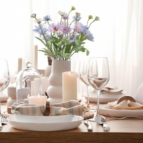 Artificial Wildflowers 6PCS, Artificial Daisy Flowers Silk Daisies Bouquet Faux Chamomile with Stems Wedding Bouquets Silk Flower Arrangements for Spring Easter Party Home Decor