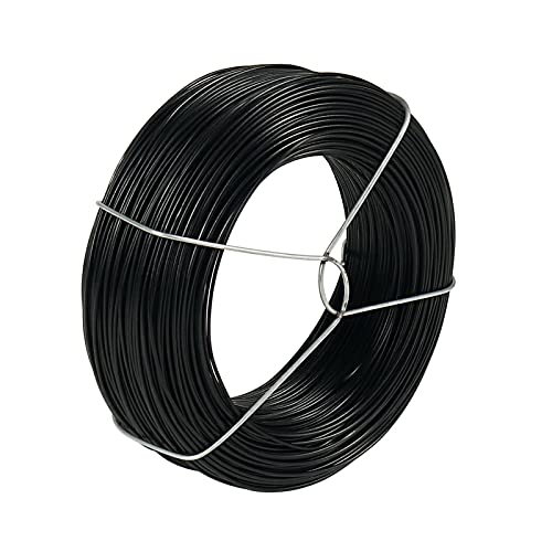328 Feet Plant Twist Tie Plastic Coated Soft Garden Metal Wire 1mm Thin for Tomato Plants, Climbing Roses and Vines Organizing (Black) - color: Black