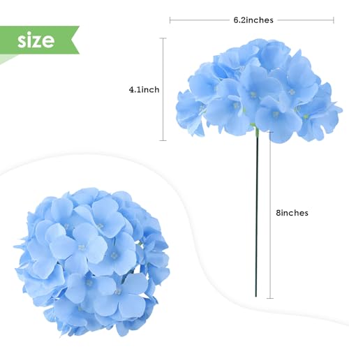 AVIVIHO 60 PCS Blue Hydrangea Artificial Flowers Bulk Fake Hydrangea Silk Flowers with Stems for Wedding Party Home Table Centerpieces Florals Bouquets Arch Festival Decoration - color: Blue, size: 60PCS