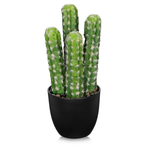 Artificial Cactus Plants 9.3 inch Small Faux Cactus Plants Indoor Fake Desert Cacti Succulents Plants Artificial Plant Indoor with Pot Cactus Decorations for Home Decor Office Desk Tabletop Shelf - size: SUP_170