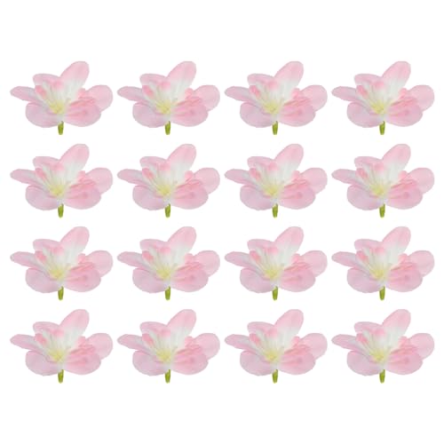 PATIKIL Artificial Orchid Petals, 24Pcs Faux Orchid Flower Head Fake Butterfly Flowers Crafts for Home Wedding Decoration, Pink - color: Pink