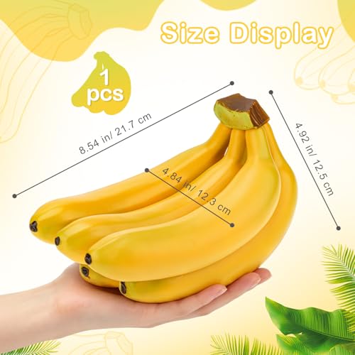 Gresorth 1pc Artificial Lifelike Banana Cluster Decoration Fake Fruit Home Party Festival House Table Show - color: Yellow