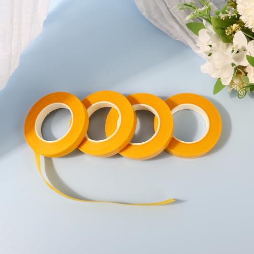 DOMMARE 2Pcs Flower Wrapping Tape, Floral Tape 1/2 Inch Flower Tape, Floral Bouquet Supplies for Bouquet Floral Arranging Flowers Stem Wrapping, Wedding Bouquet, Garden Decor, Wreath, Orange 32 Yard - color: 2Pcs Orange, style: Normal & Non-sticky