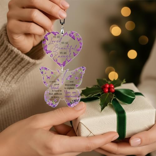 Friend Friendship Gifts for Women - Purple Butterfly Birthday Gift - Christian Gifts for Women - Religious Gift - Butterflies Desk Decor for Best Friends Female - Religious Gift - color: 18 - Friend Butterfly