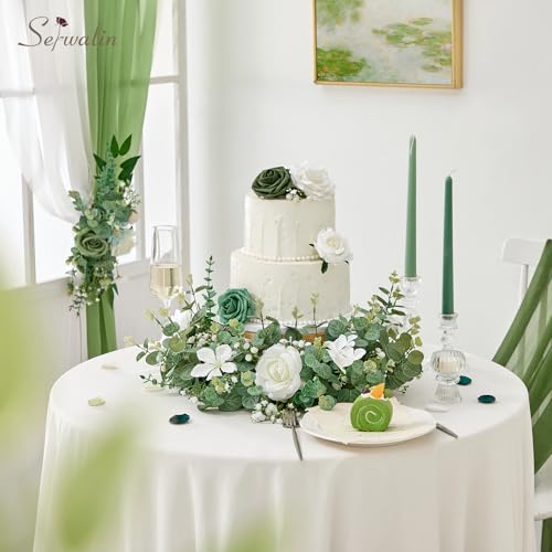 Serwalin 25 Pcs Mixed Artificial Eucalyptus Stems,Babys Breath Artificial Flowers Bulk with Faux Eucalyptus Leaves Greenery Stems for Wedding DIY Bouquets Floral Arrangement Home Decor - size: 25pcs