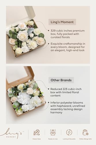 Ling's moment Fake Flowers Box, Faux Artificial Greenery Stems Foam Roses Dahlia Anthurium Silk Hydrangea Fabic Flower for Centerpieces Bouquet Wedding Vase Decorations, Burgundy & Black, Grand Combo - color: Red-burgundy & Black, size: Grand