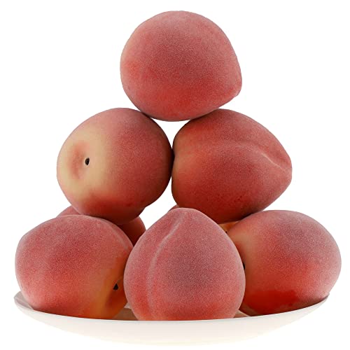 Gresorth 6pcs High Grade Fake Peach Decoration Artificial Realistic Fruit Model for Home Party Holiday Festival Christmas Display - color: A