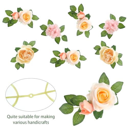 40 Pcs Green Leaves for Decoration Silk Fake Leaves Bulk Artificial Flowers Rose Leaves Plastic Artificial Leaves For Crafts Faux Fake Greenery Leaves Bouquet Garland Wreath Floral Arrangement DIY