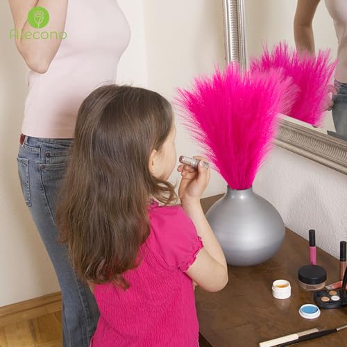 Alecono Hot Pink Pampas Grass 17in 𝟯𝟬𝙋𝙘𝙨, Artificial Faux Fluffy Pampas Grass Decor for Home Wedding Centerpieces Party - color: A Hot Pink, size: 30pcs