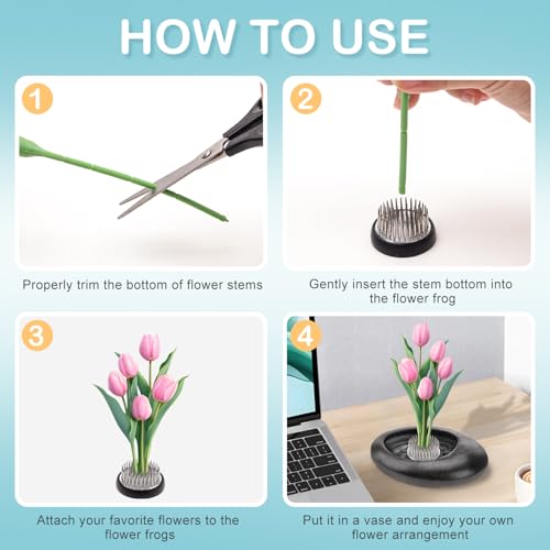 Folmywy Japanese Ikebana Flower Frog Vase Kit Flower Arrangement with 1.57 Inch Kenzan Ceramic Flower Stem Holder Green Round Bowl Pot for Home Table Decor Art Supplies (5.51x4.13in) - color: Green