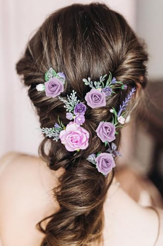 Foam Roses,200PCS Artificial Roses Heads 1.97in Fake Roses Foam Flowers for Craft DIY Wedding Party Home Decoration(Lilac) - color: Lilac