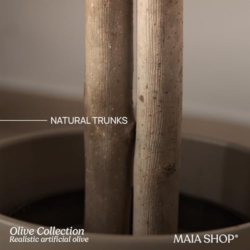 Maia Shop 3ft 5in Artificial Olive Tree Plant for House, Apartment or Office – Realistic Fake Indoor Plants for Living Room, Kitchen, Bedroom, Entryway or Bathroom – Faux Greenery for Home Décor - color: Olive, size: 3ft 5in