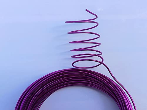 15 Gauge Anodized Aluminum Wire 49 Feet for Jewelry Making Craft DIY（1.5mm,Dark Purple,41511） - color: Dark Purple, size: 15 Gauge