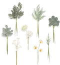 Serra Flora Artificial Greenery Spray Box Set(Pack of 64pcs) with 8 Kinds of Wedding Bouquet Filler Table Centerpieces and Floral Arrangement - color: White & White Green