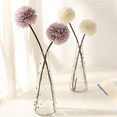 Foraineam 12 Pcs Artificial Flowers Multicolor Silk Hydrangea Fake Flowers Bridal Wedding Bouquet for Home Office Party Wedding Decoration