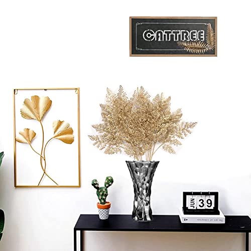 Artificial Golden Plants Fake Gold Star Ginkgo Leaves - Tall 30 Inch 2 Pack, Faux Bushes Simulation Small Apricot Leaf for Christmas Decor Indoor Outdoor Party Wedding DIY Table Centerpiece Decoration - color: (Tall) Gold Star Ginkgo Leaves - 2 Pcs
