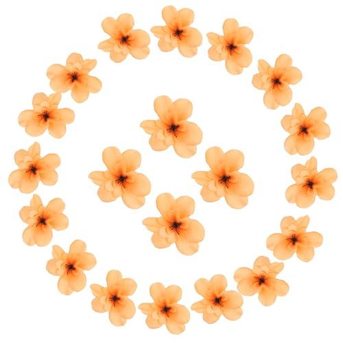 uxcell 20 Pcs Artificial Cattleya Flower Heads, Fake Cattleya Heads Bulk Artificial Flowers for DIY Wedding Bouquets Centerpieces Party Home Decorations, Autumn Orange - color: Autumn Orange