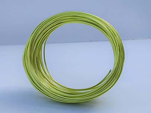 15 Gauge Anodized Aluminum Wire 49 Feet for Jewelry Making Craft DIY（1.5mm,Neon Green,41507） - color: Neon Green, size: 15 Gauge