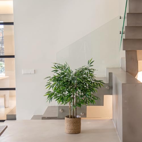 Maia Shop 3ft 5in Artificial Bamboo Tree Plant for House, Apartment or Office – Realistic Fake Indoor Plants for Living Room, Bedroom, Bathroom, Entryway or Patio – Faux Greenery for Home Décor - color: Bamboo, size: 3ft 5in