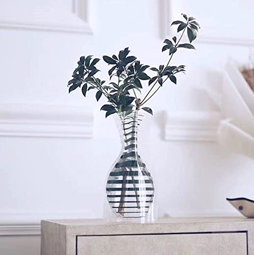 BLOFLO Collapsible Flower Vase, Foldable Vase, Expandable Vase, Plastic Flower Vases, Removable Flower Vases for Centerpieces, Contemporary Décor for Home Office Wedding (Set of 6)