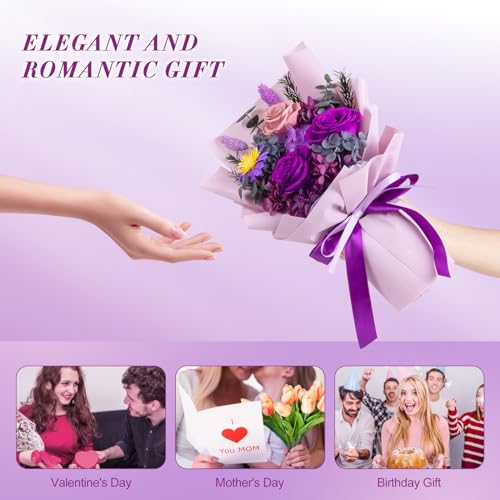 Forever Flower,Flowers for Delivery,Roses Bouquet Lasting for 3 years,Birthday Flowers,Sympathy Flowers,Gifts for Her Women Mom Grandma Wife Friends