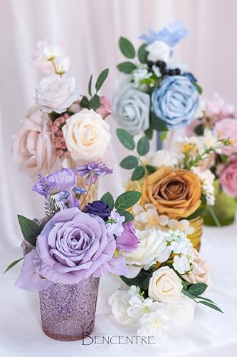 cololorful Wedding Centerpieces Flowers Set of 6 Mini Bridesmaid Bouquets Posy Bouquet Petite Wedding Nosegay Pre-Made Flowers Artificial Flowers - color: Cololorful