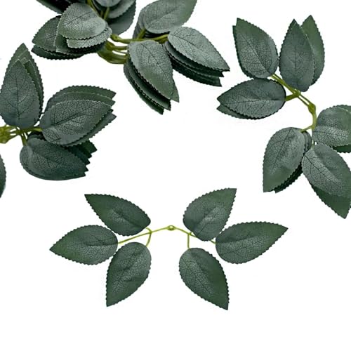 Efavormart 100 Pack Artificial Green Rose Leaves for DIY Crafts, Bulk Silk Flower Greenery for Wreath Making, Boutonnieres and Wedding Decor - color: Green Leaf01