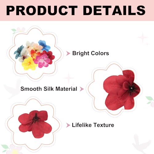 uxcell 20 Pcs Artificial Cattleya Flower Heads, Fake Cattleya Heads Bulk Artificial Flowers for DIY Wedding Bouquets Centerpieces Party Home Decorations, Autumn Red - color: Autumn Red