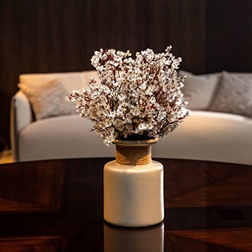 10 Pcs Babys Breath Gypsophila Artificial Flowers Bouquet Fake Silk Flowers Real Touch Flowers for Home Wedding Centerpiece Arrangement Festival Party Decoration(White)