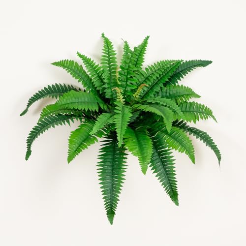 Nearly Natural 32in Boston Fern Set of 2 - Realistic Artificial Fern Plants with Flexible Branches and Lifelike Leaves, Low-Maintenance Indoor Ferns for Home and Office Decor