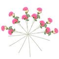 6pcs Artificial Peony Flower Picks Rose Red Flower Bunch Decor for Wedding Centerpieces Home Table Vase Decorations